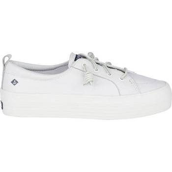 Scarpe Sperry Crest Vibe Platform Leather - Sneakers Donna Bianche, Italia IT 043B